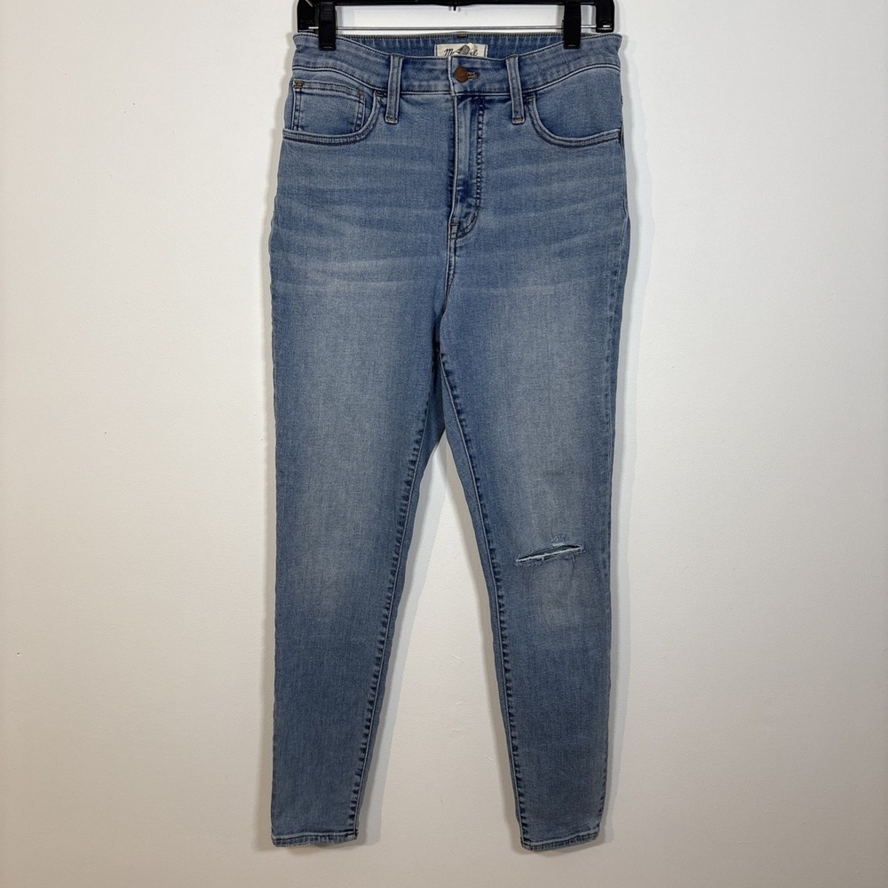 Madewell Curvy Roadtripper High Waist Skinny Jeans Light Wash Blue 28 Stretch - Picture 2 of 9